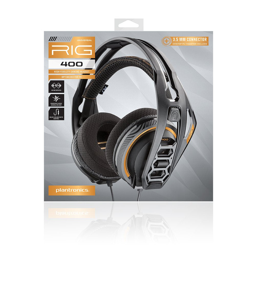 Plantronics Nacon Rig 400, Auriculares Para Juegos, Conector De 3,5 Mm, Para Pc, Negro