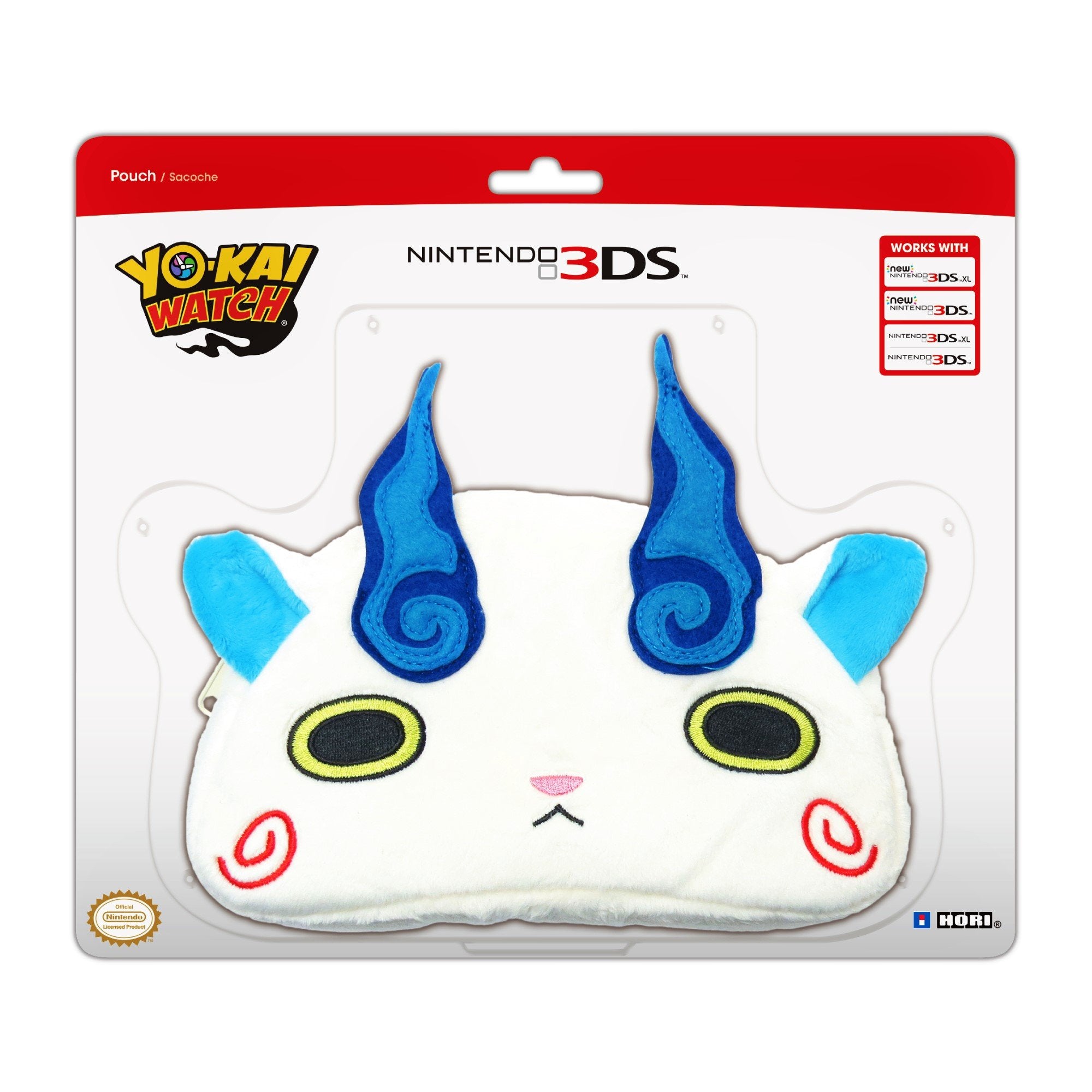 Hori - Funda De Felpa Yo-Kai Watch Komasan (Nintendo 3DS - , 2Ds)