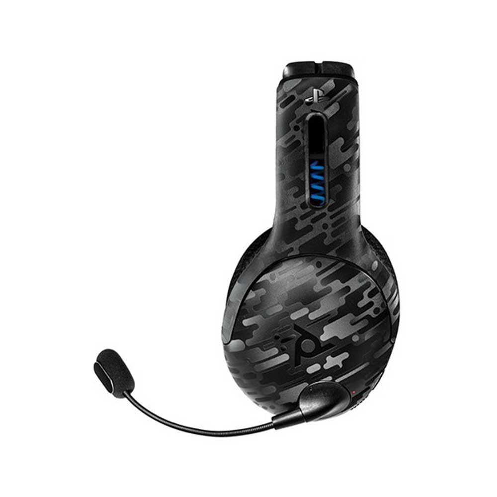 PDP LVL50 Wireless Headset – Auriculares Inalámbricos con Micrófono Noise Cancelling para PS4/PS5 – Batería de 16h y Diseño Ligero Camo Negro