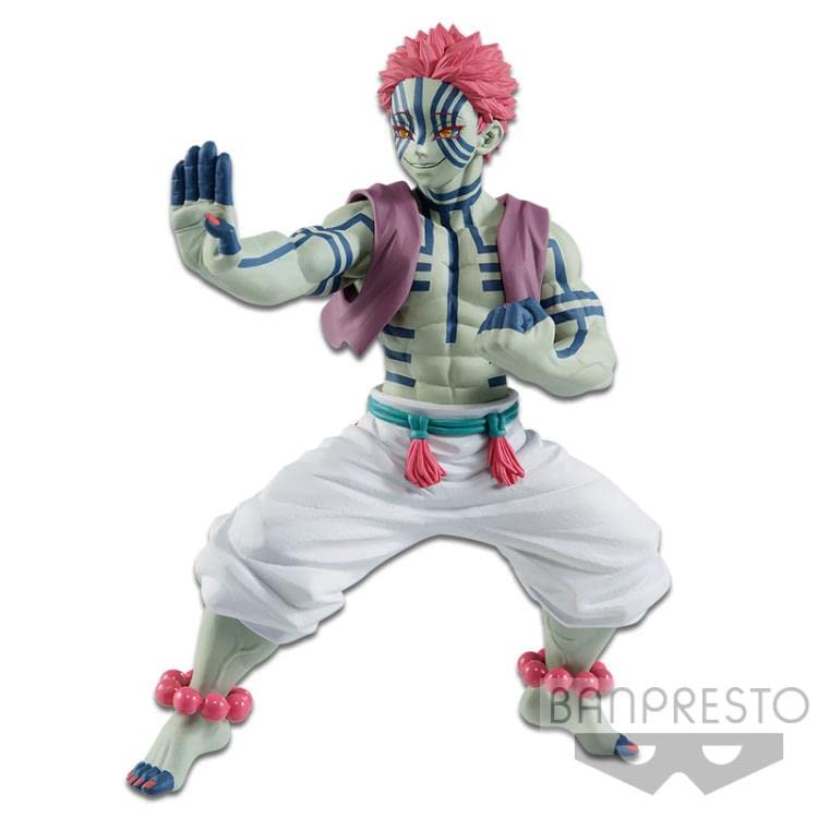 Banpresto Figura De Accion Demon Slayer: Kimetsu No Yaiba Vibration Stars-Kyojuro Rengoku & Akaza-(B:Akaza) Multicolor Bp17304 (200114)