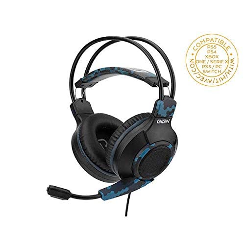 - GIGN - Casque de jeu 50 mm avec microphone pour PS5 - Xbox X Series - PS4 - Xbox One - PC Nintendo Switch (uniquement avec Fortnite) (Windows 8)