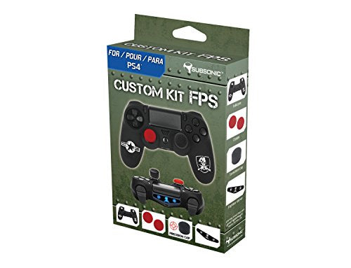 Subsonic - Kit De CustomizacióN Para Mando Playstation 4 - Funda De Silicona Para Mando PS4 - con grips para joysticks - CAMO/FPS