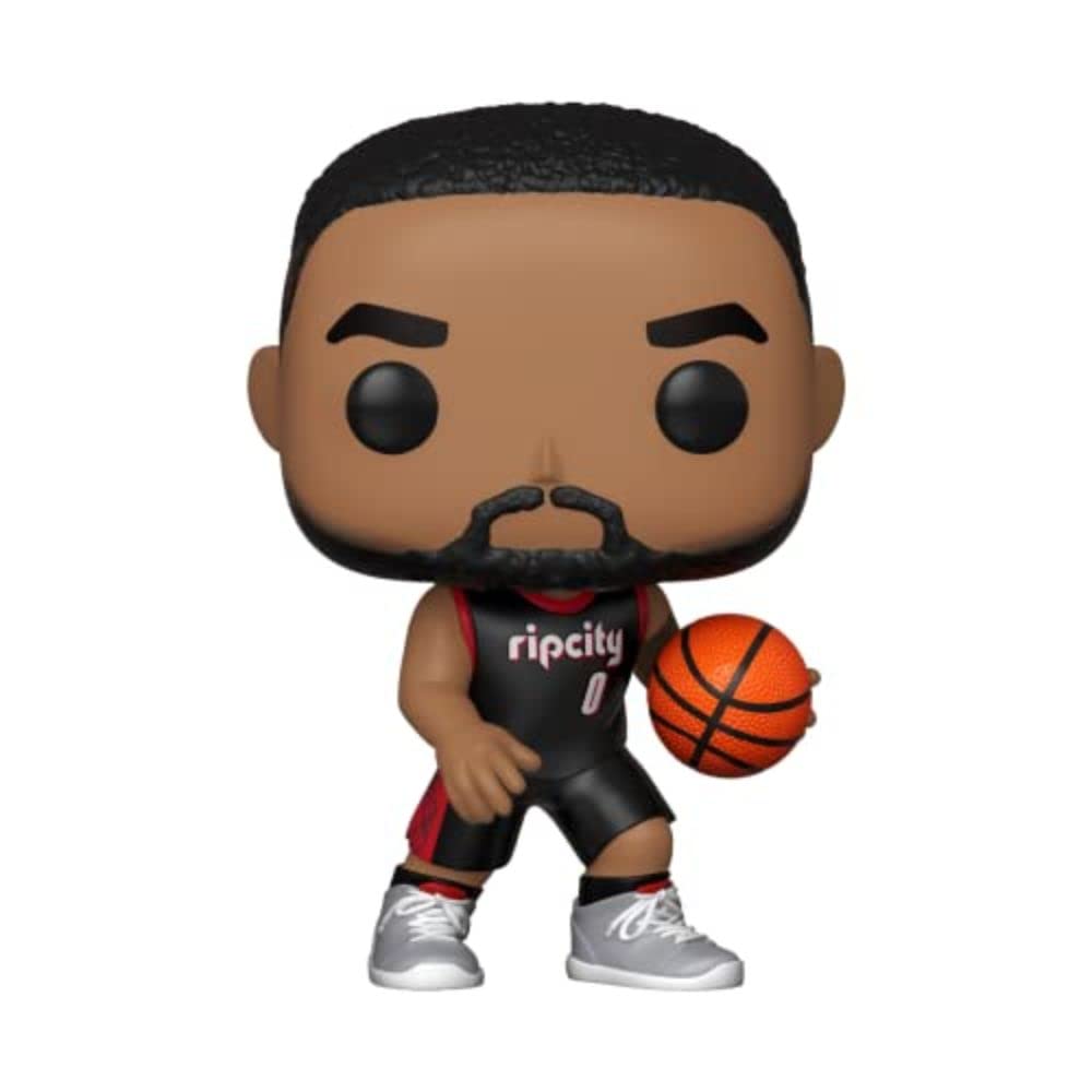 Funko Pop! Nba: Blazers - Damian Lillard - (White Jersey) - Figuras Miniaturas Coleccionables Para ExhibicióN - Idea De Regalo - MercancíA Oficial - Juguetes Para NiñOs Y Adultos - Fans De Sports
