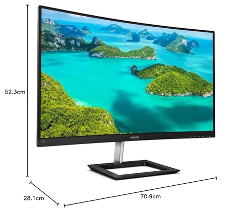 Monitor Profesional Curvo Philips E-Line 325E1C 31.5'/ QHD/ Negro