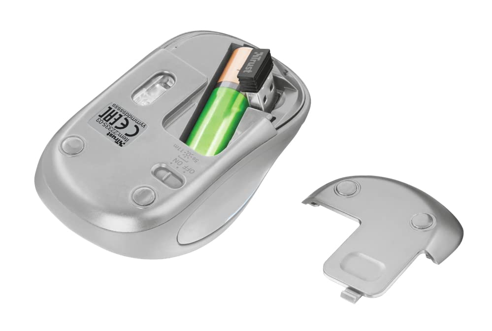 Trust Yvi FX - Souris optique sans fil lumineuse, blanche
