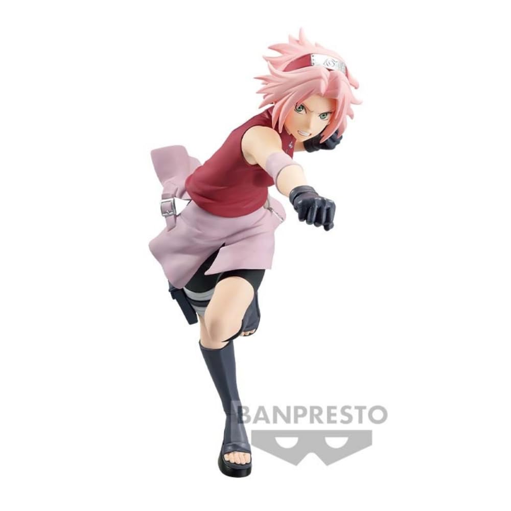 Banpresto Figura De Accion Haruno Sakura Naruto Shippuden, Vibration Stars 16cm Bp19550 Multicolor