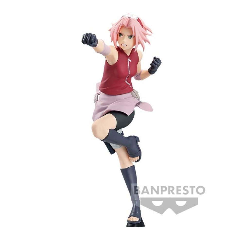 Banpresto Figura De Accion Haruno Sakura Naruto Shippuden, Vibration Stars 16cm Bp19550 Multicolor