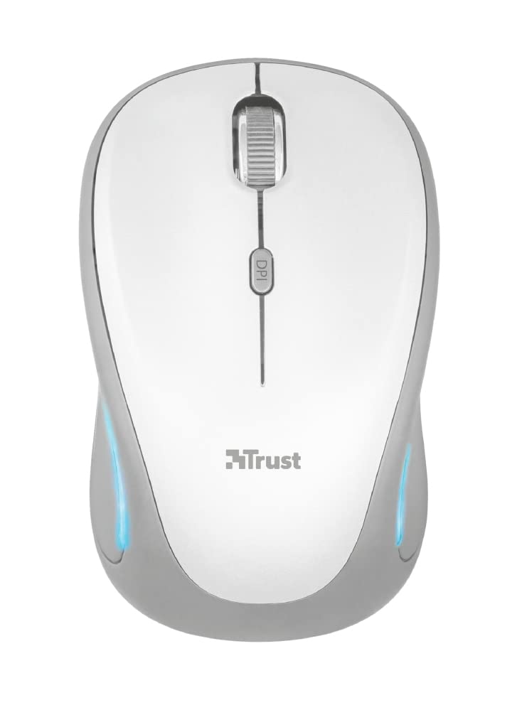 Trust Yvi FX - Souris optique sans fil lumineuse, blanche