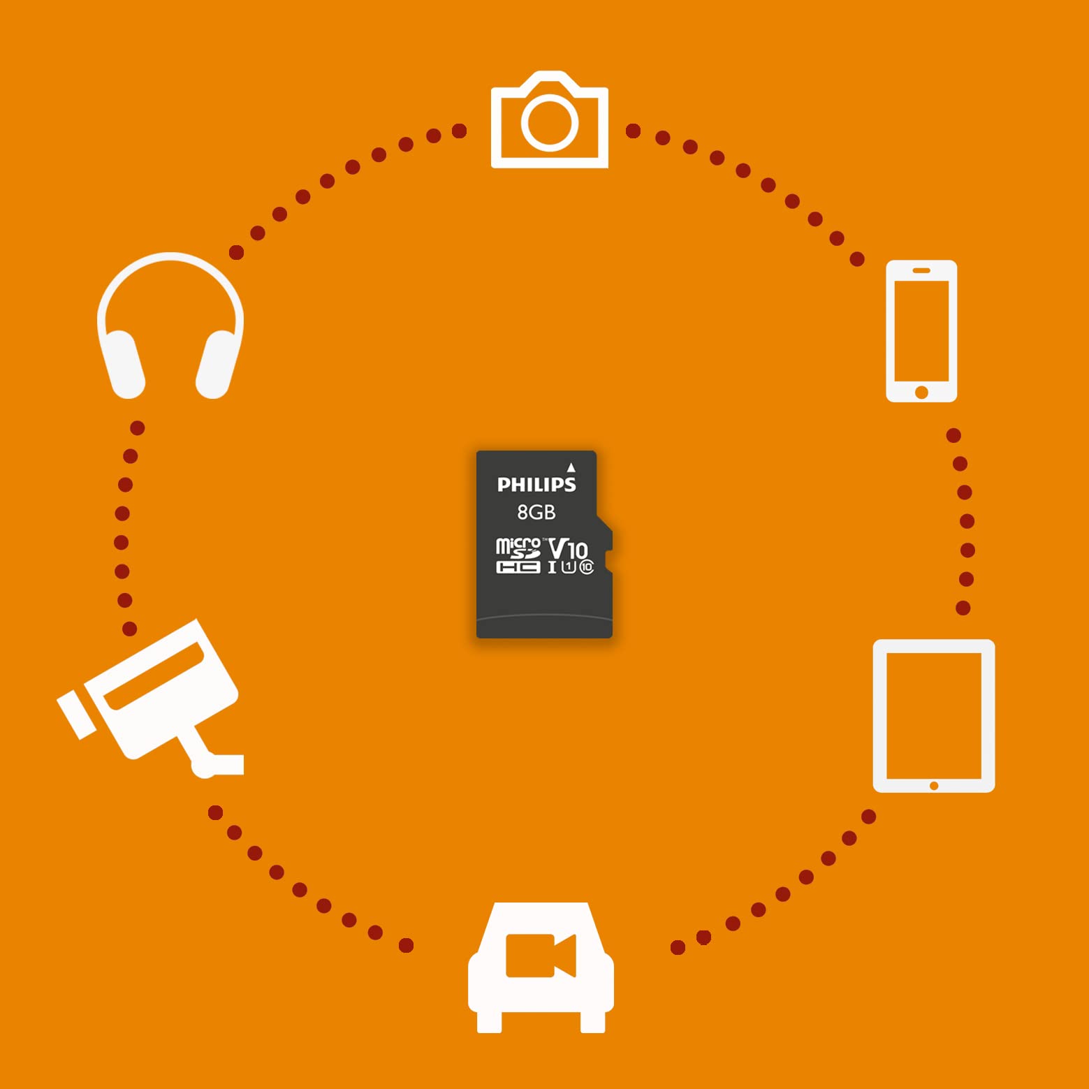 Tarjeta De Memoria Philips Micro Sd C10 8gb (Sdhc)