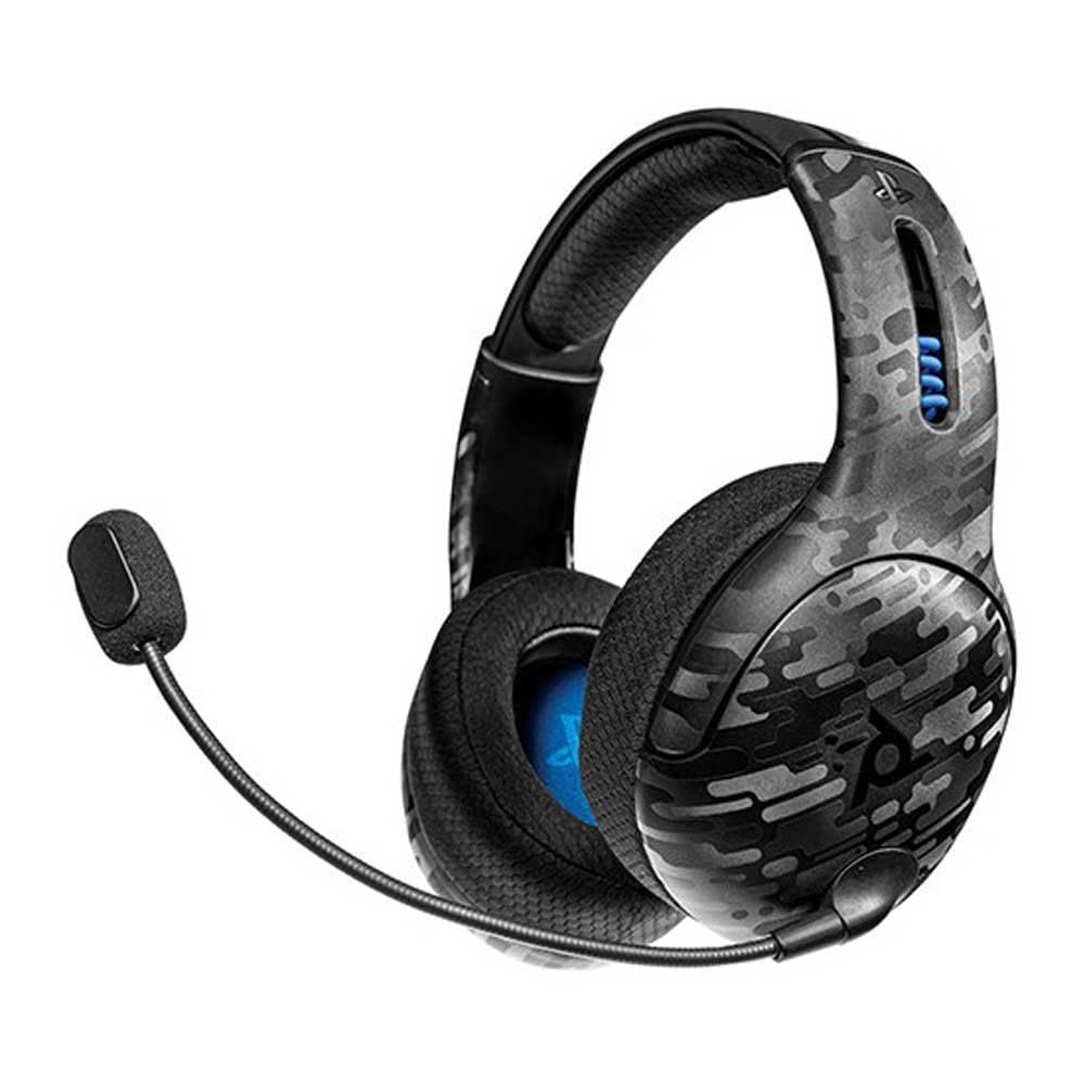 PDP LVL50 Wireless Headset – Auriculares Inalámbricos con Micrófono Noise Cancelling para PS4/PS5 – Batería de 16h y Diseño Ligero Camo Negro