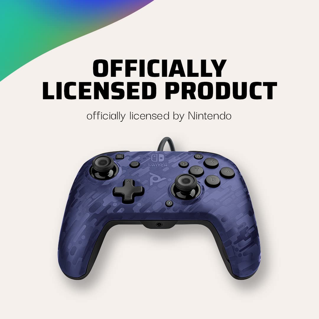PDP Pro Deluxe Faceoff Chat Audio Camo Bleu (Nintendo Switch)