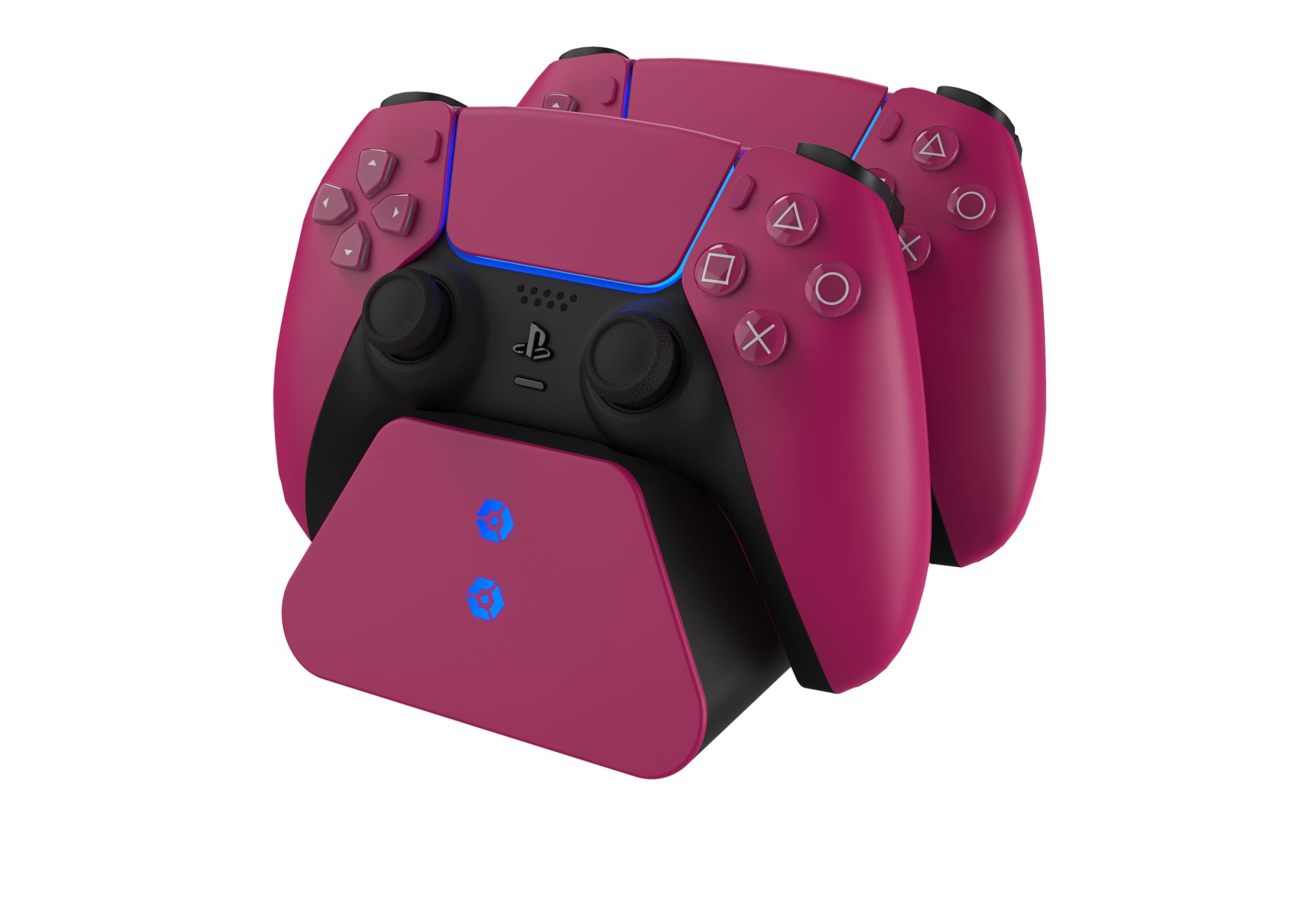 Base de chargement pour 2 manettes PS5 Dualsense avec 6 coques de couleurs interchangeables Gioteck
