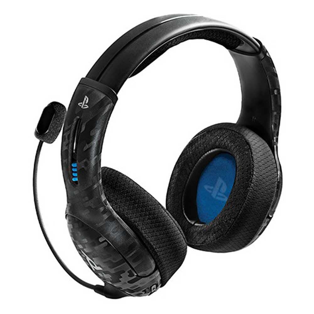 PDP LVL50 Wireless Headset – Auriculares Inalámbricos con Micrófono Noise Cancelling para PS4/PS5 – Batería de 16h y Diseño Ligero Camo Negro