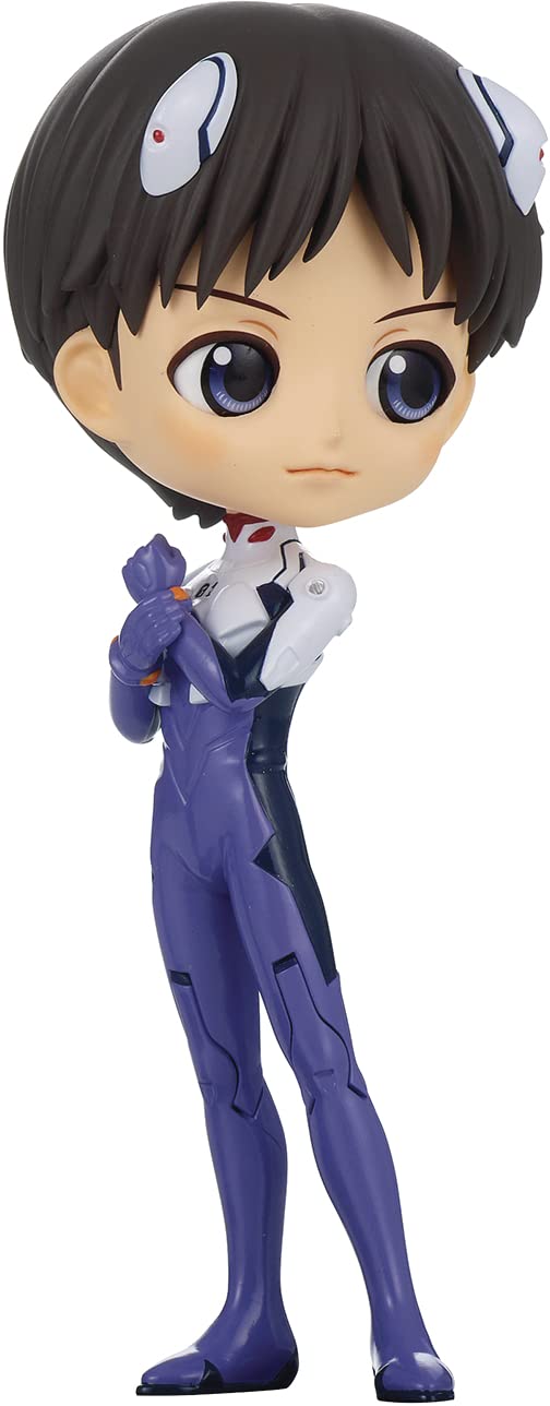 Banpresto BP18354 Figurine Q Posket Shinji Ikari (Version B) Evangelion : Nouvelle édition théâtrale 14 cm, Multicolore