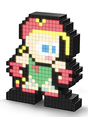 PDP Cammy Pixel Pals Street Fighter, vert/rouge, 3,4 x 4,4 x 6,2 pouces