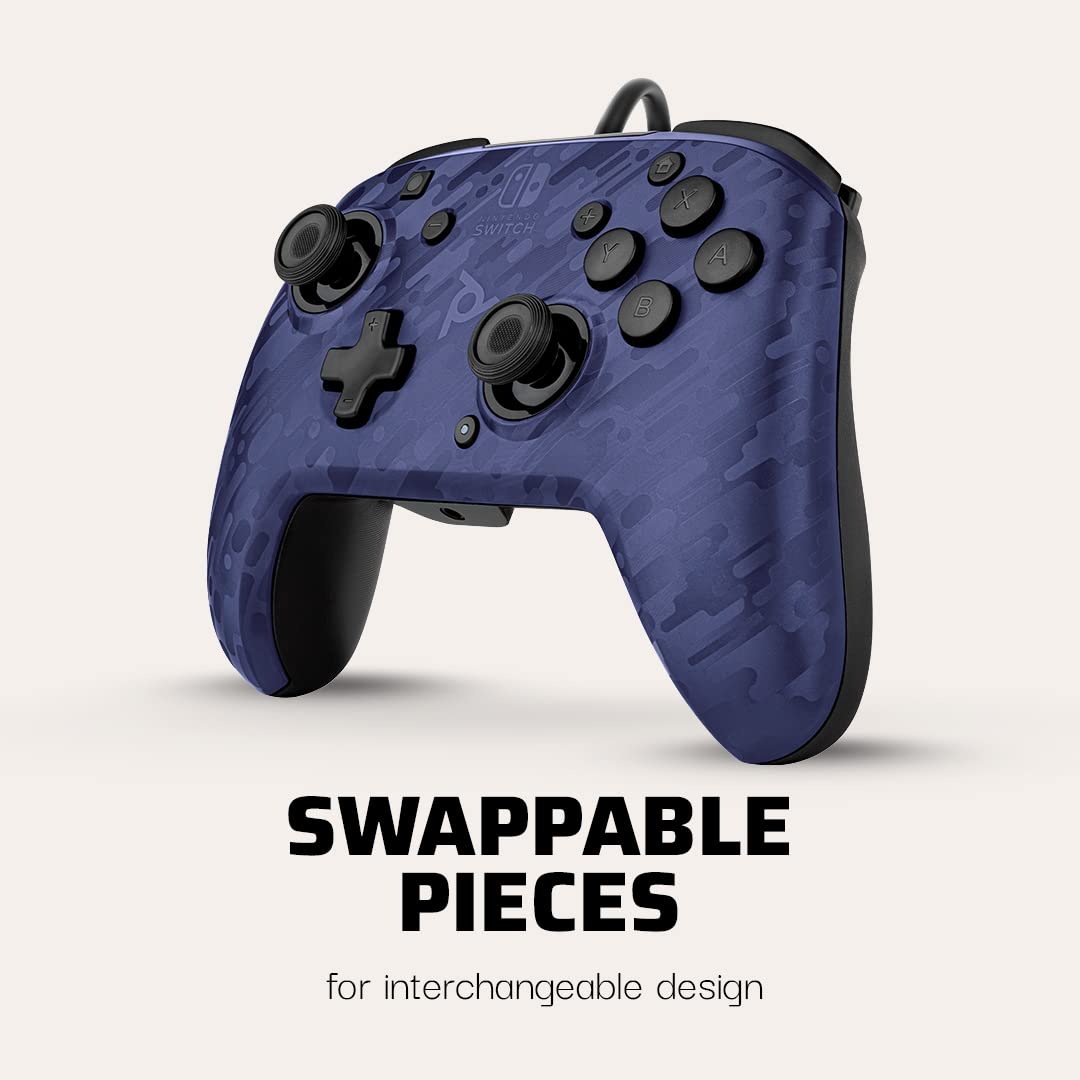 PDP Pro Deluxe Faceoff Chat Audio Camo Bleu (Nintendo Switch)