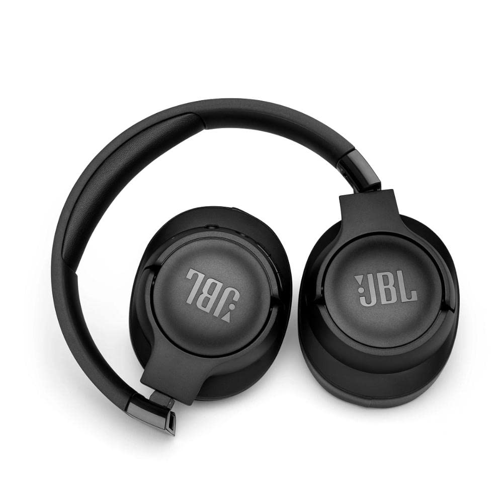 JBL Tune 710 BT Auriculares Over Ear con Bluetooth de diadema, ligeros, con batería de hasta 50 horas y cable extraíble, color negro