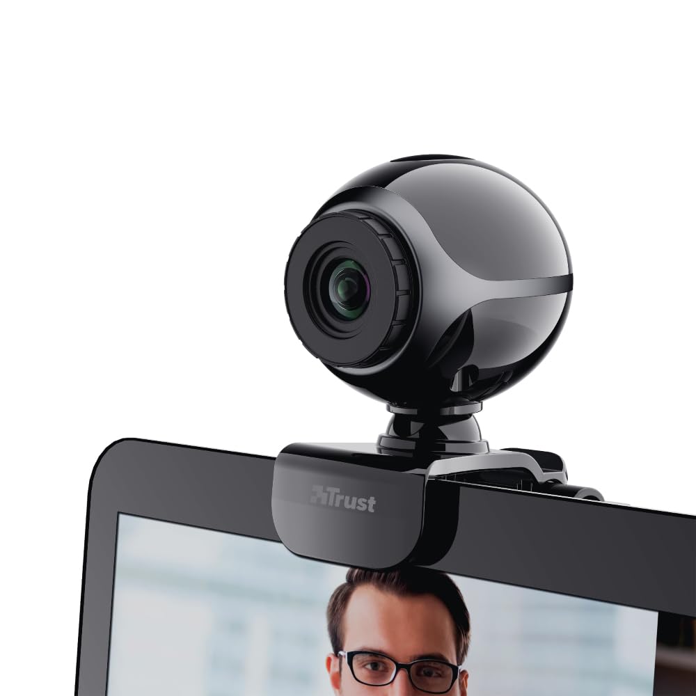 Trust Best Price Square Webcam, Exis, 17003, Negro Y Plata