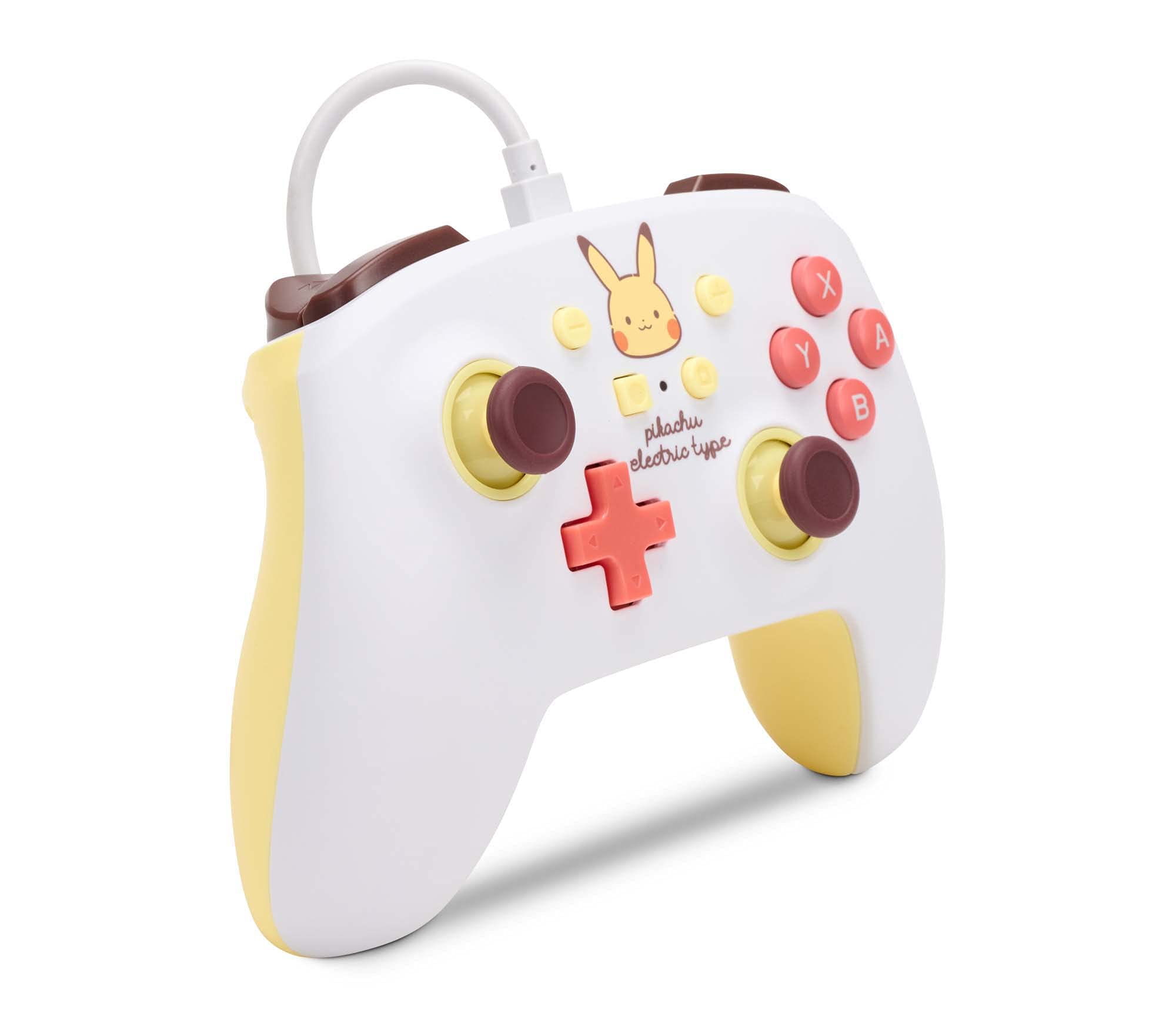 Mando Nintendo Switch Powera Mejorado Con Cable Pikachu Electric Type - Nuevo