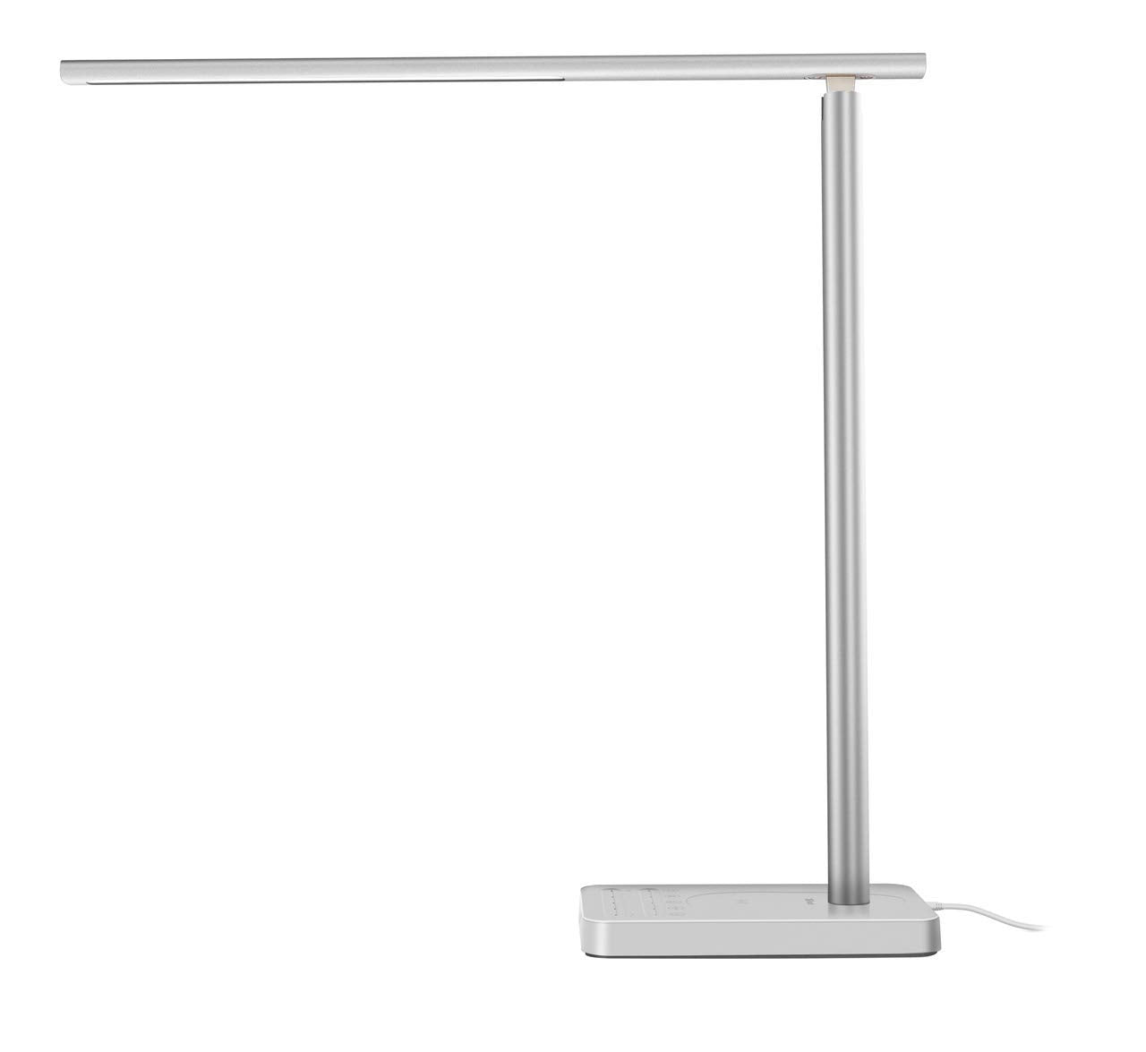 Trust Fuseo - LáMpara De Trabajo Led ErgonóMica Con Cargador InaláMbrico, Color Plata