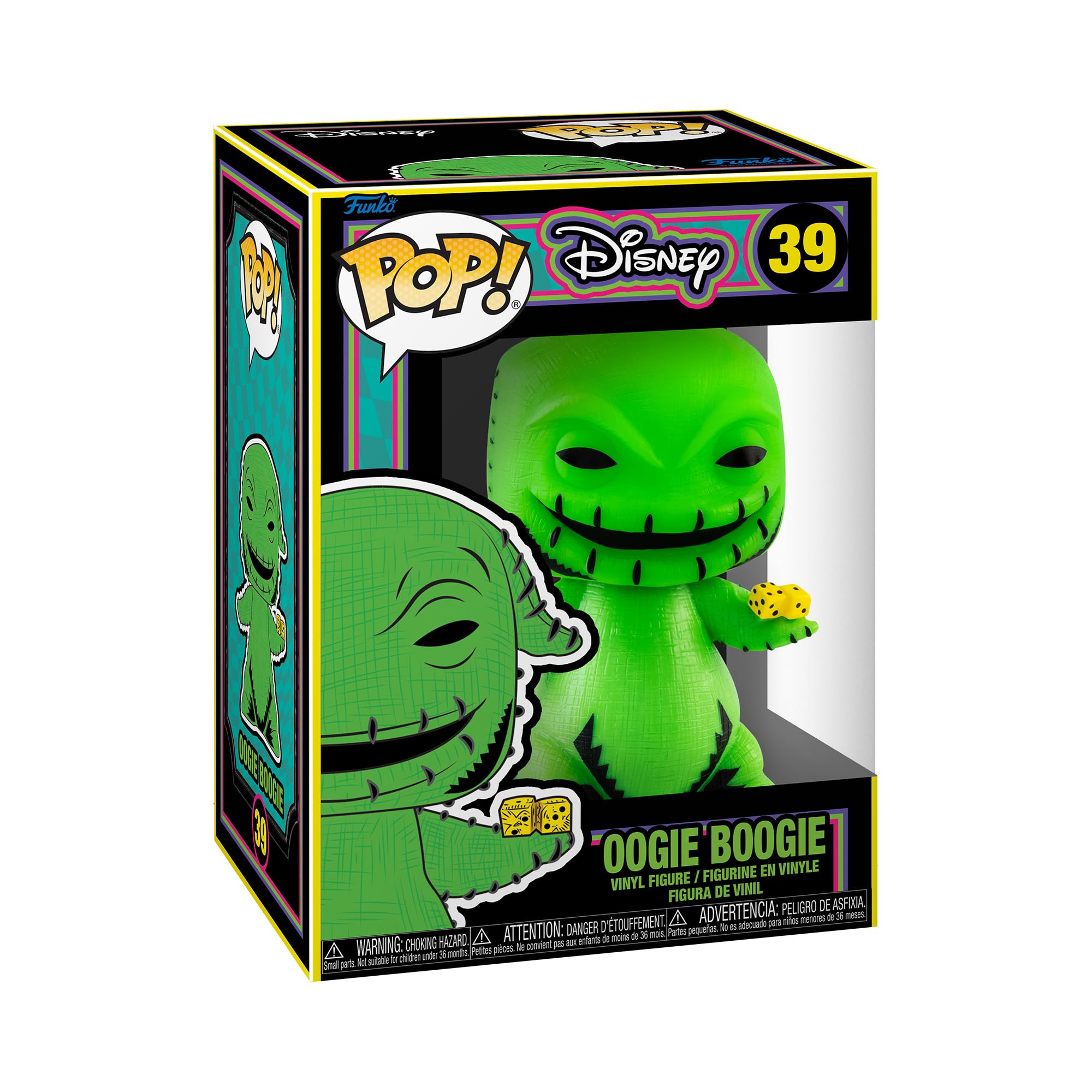 Funko Pop! Disney: The Nightmare Before Christmas - Blacklight - Oogie Boogie - Figura De Vinilo Coleccionable - Idea De Regalo- Mercancia Oficial - Juguetes Para NiñOs Y Adultos - Movies Fans
