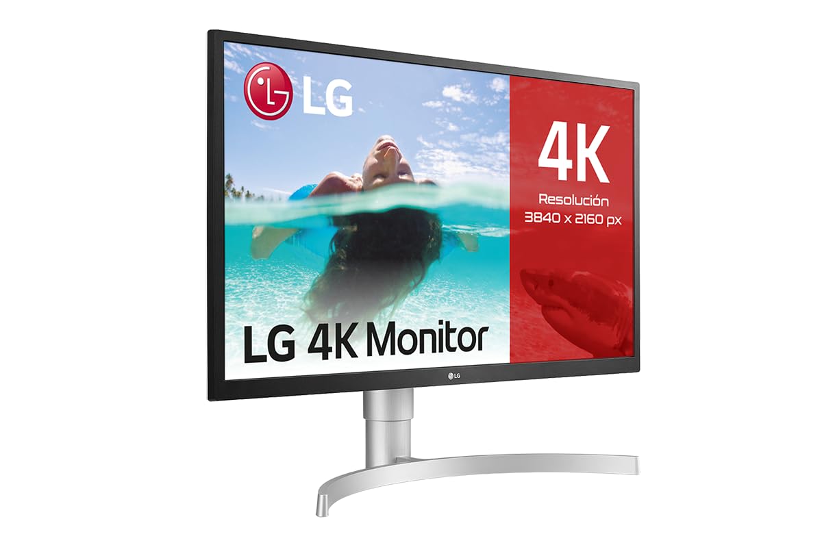 Monitor Gaming Polivalente LG 27UL550P-W 27'/ 4K/ 5ms/ 60Hz/ IPS/ Regulable en altura/ Plata