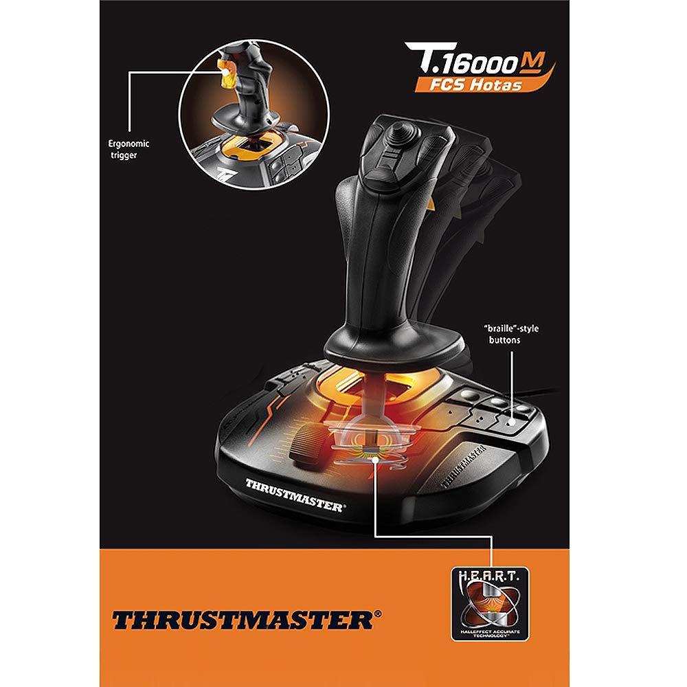 Mando Thrustmaster T16000m Fcs Joystick TecnologíA H.E.A.R.T (Pc) - PrecisióN MagnéTica