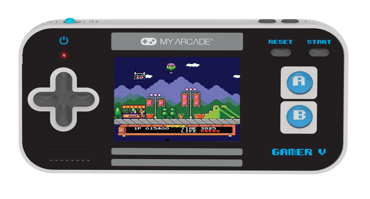 My Arcade Gamer V Classic-Blue: Sistema De Juego PortáTil Con 220 Juegos, Pantalla A Color De 2.5 Pulgadas, TamañO De Bolsillo (Dgun-3919)