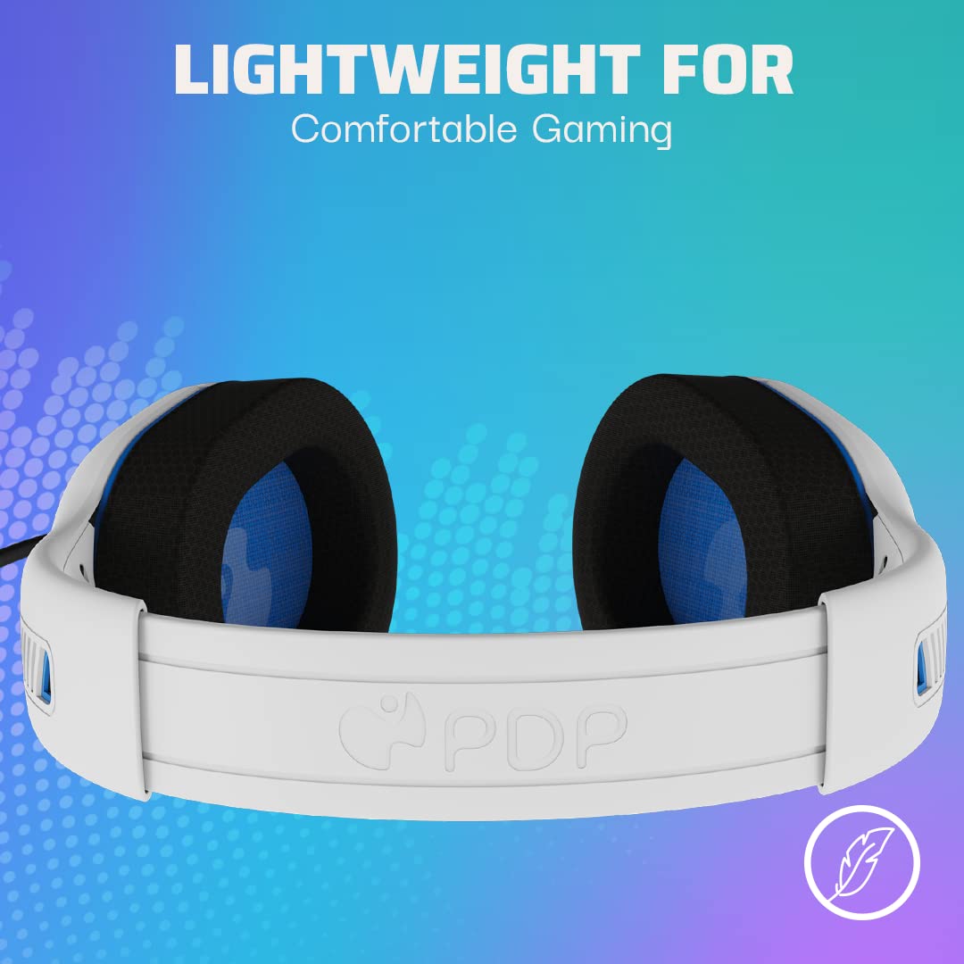 Pdp Airlite Pro Wireless Auricular White With Noise Cancelling Microphone For Sony Playstation PS5 - PS4, Officially Licensed