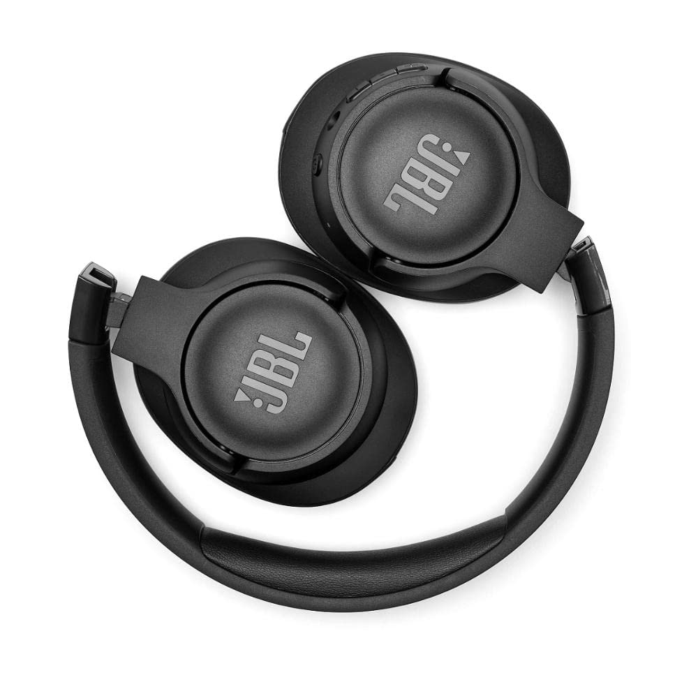 JBL Tune 710 BT Auriculares Over Ear con Bluetooth de diadema, ligeros, con batería de hasta 50 horas y cable extraíble, color negro