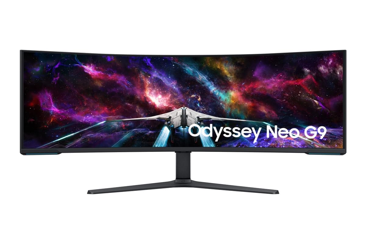 Monitor Gaming Ultrapanorámico Curvo Samsung Odyssey Neo G9 S57CG952NU 57'/ Dual UHD/ 1ms/ 240Hz/ VA/ Regulable en altura/ Blanco