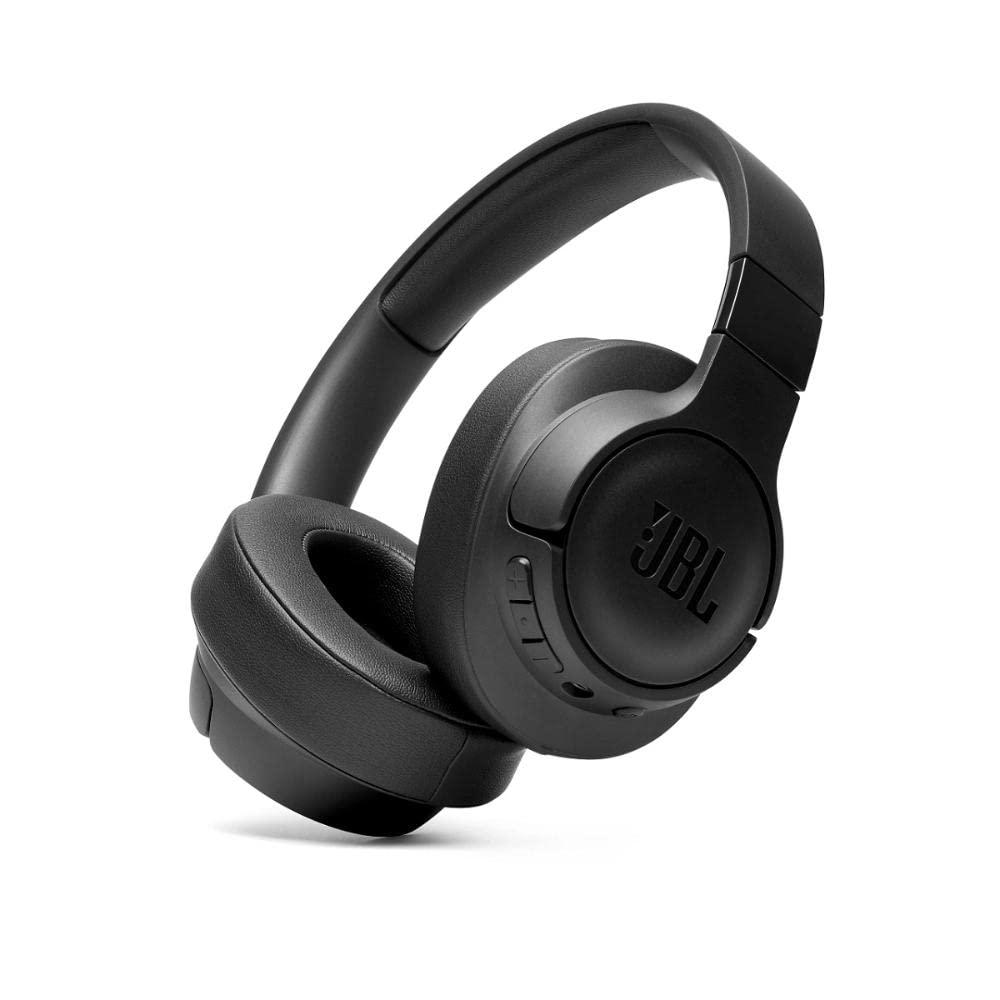 JBL Tune 710 BT Auriculares Over Ear con Bluetooth de diadema, ligeros, con batería de hasta 50 horas y cable extraíble, color negro
