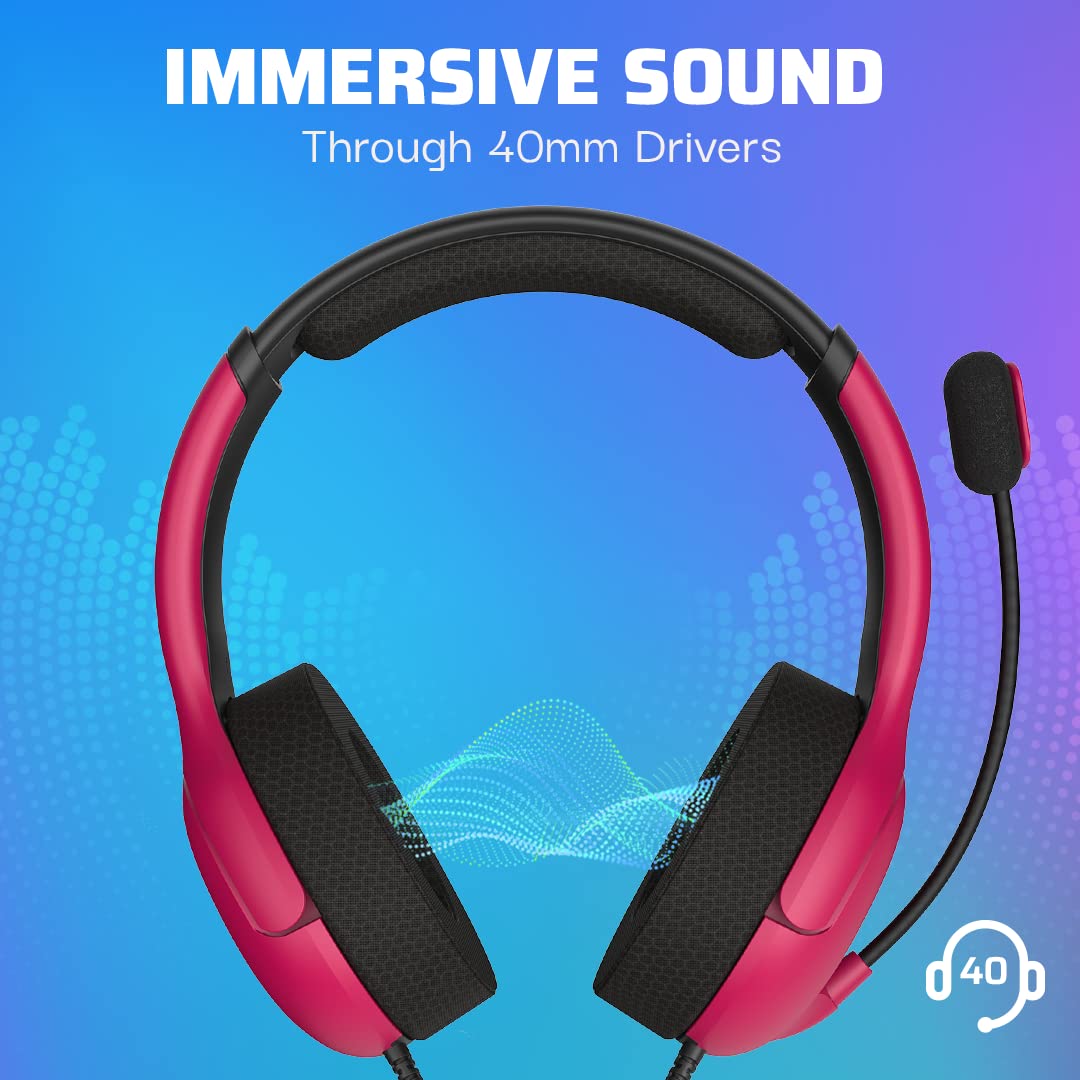 Pdp Airlite Wired Auricular Red With Noise Cancelling Microphone For Sony Playstation PS5 - PS4, Officially Licensed