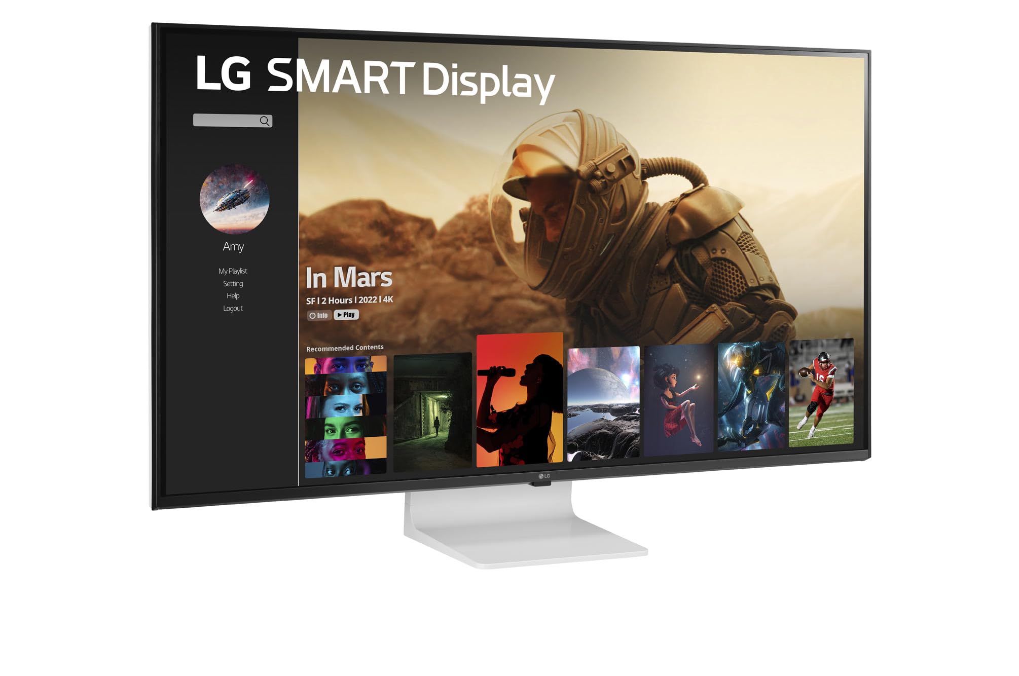 Smart Monitor LG 43SQ700S-W 42.5'/ 4K/ Smart TV/ Multimedia/ Blanco