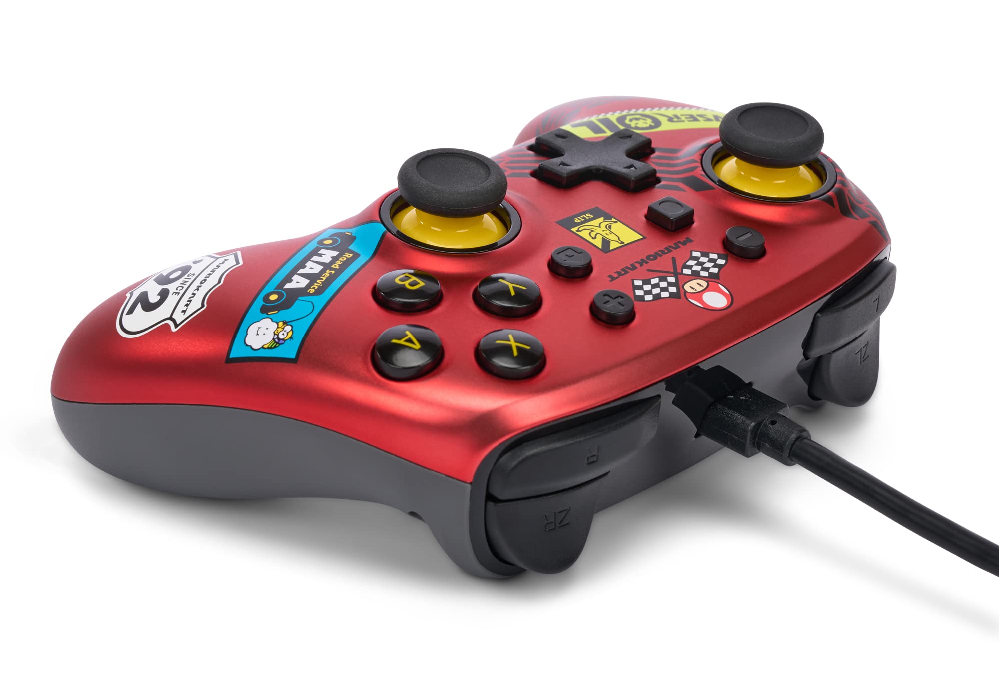 Mando Nintendo Switch  Powera Nano Mario Kart Racer Red Con Cable - Edición especial