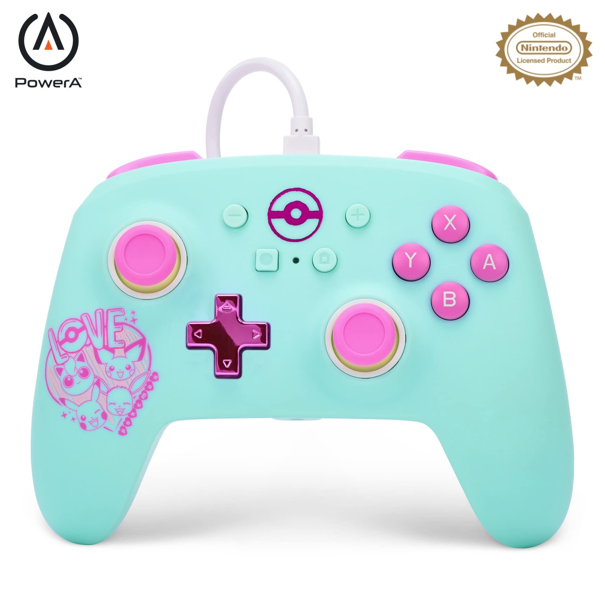 Manette filaire améliorée PowerA pour Nintendo Switch - Pokémon : Sweet Friends