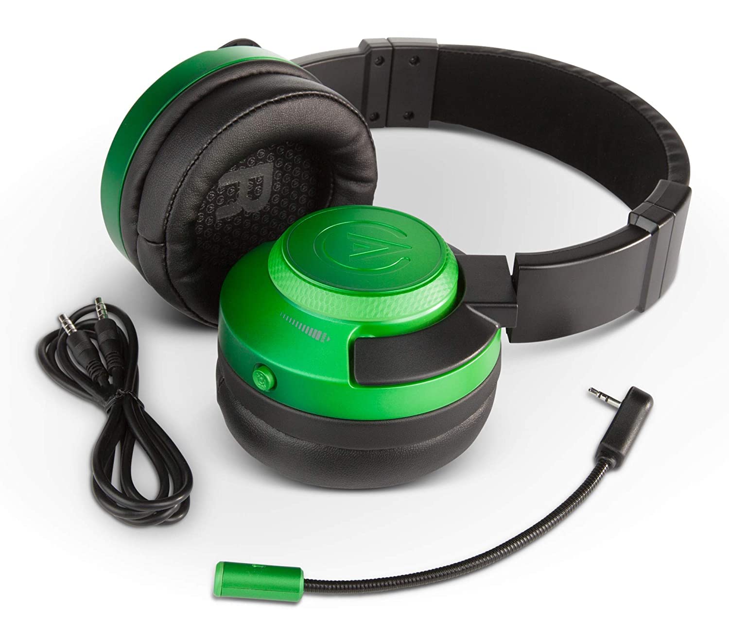 Powera Fusion - Auriculares Con Cable Y MicróFono Para Juegos, Controles En Orejeras, Para Pc, XBOX - , PS4 y dispositivos móviles, color verde esmeralda decolorado