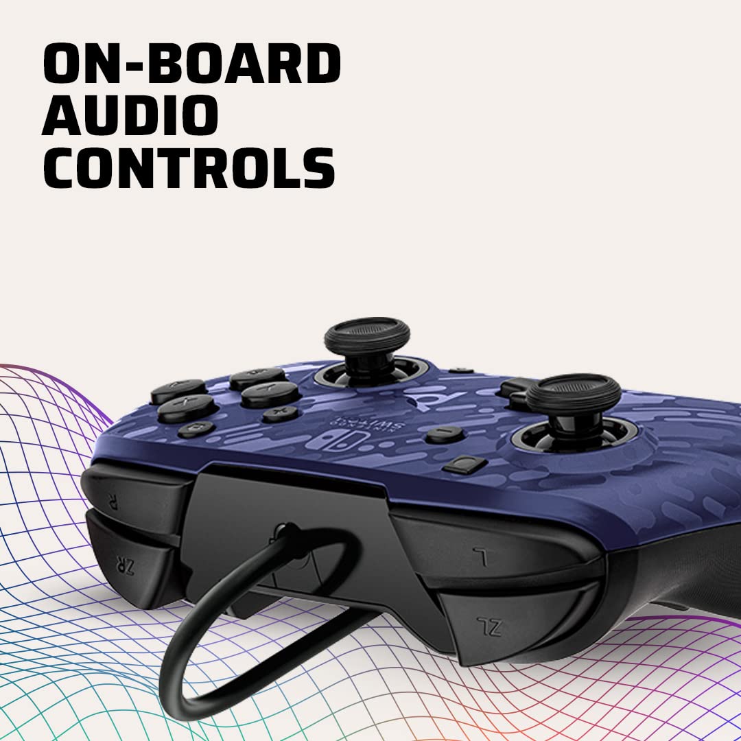 PDP Pro Deluxe Faceoff Chat Audio Camo Bleu (Nintendo Switch)