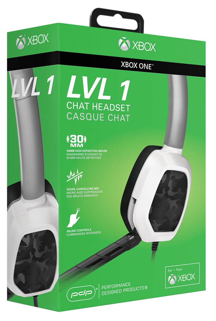 Pdp - Mono Auricular Chat Afterglow Lvl 1 Camo, Color Blanco ( XBOX - One)