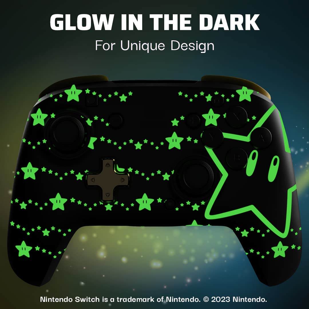 Mando Nintendo Switch Pdp Rematch Glow InaláMbrico Mario Stars - Nuevo