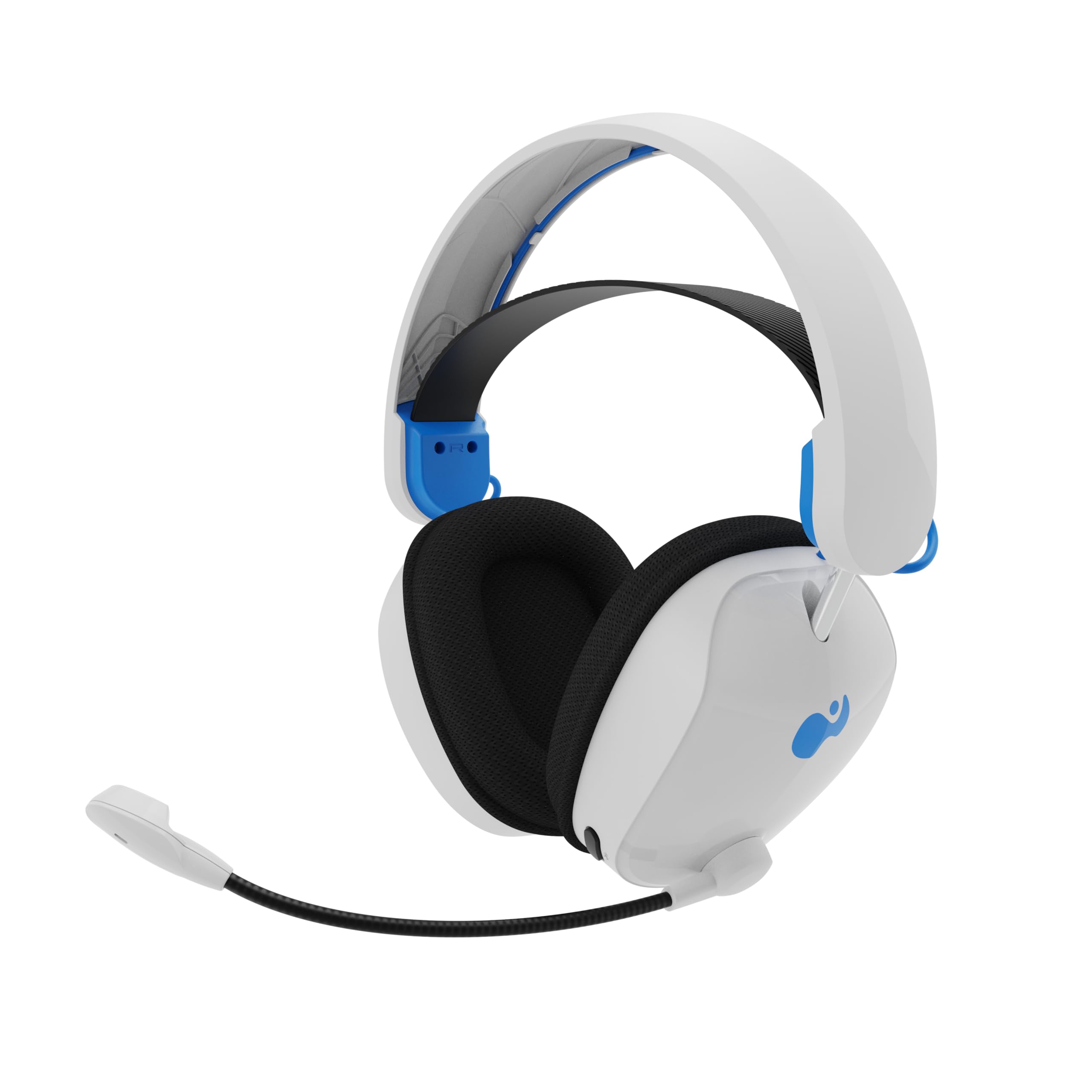 PDP Phantom Wireless Headset PS5 – Audífonos Inalámbricos con Bluetooth y Dongle, Sonido Envolvente 3D, Micrófono Abatible con Cancelación de Ruido, Hasta 40 Horas de Batería – Color Blanco