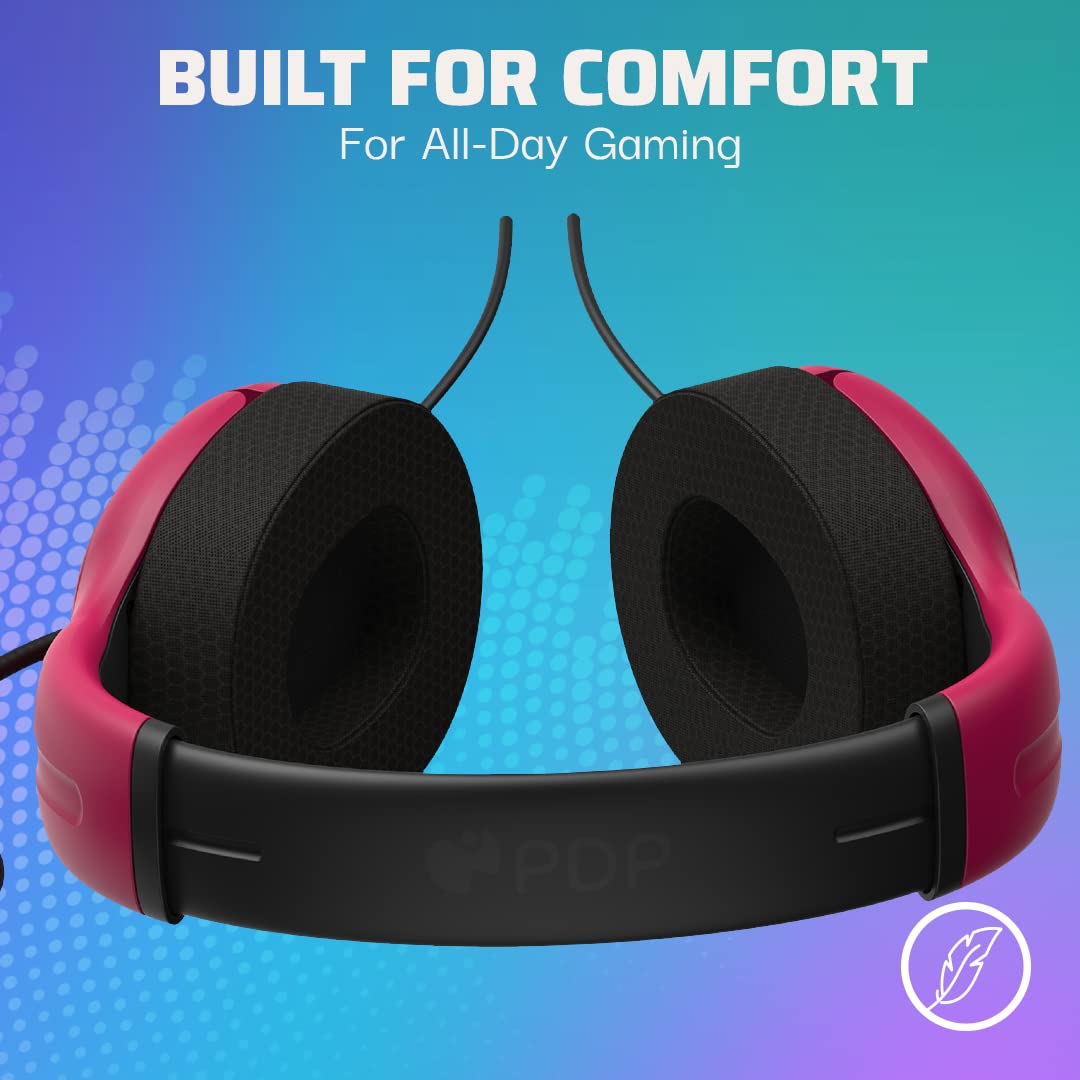 Pdp Airlite Wired Auricular Red With Noise Cancelling Microphone For Sony Playstation PS5 - PS4, Officially Licensed
