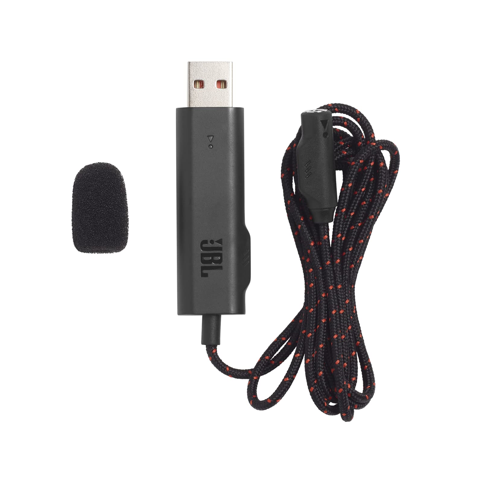 JBL Quantum 300 Auriculares para gamers con un diseño llamativo y micrófono, tecnología de virtualización surround, compatible con múltiples plataformas, en negro