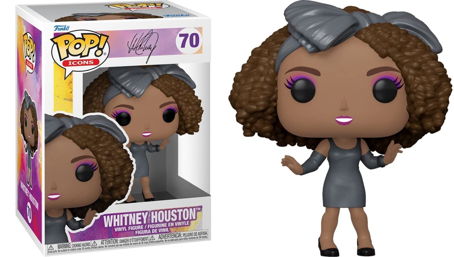 Funko Pop! Icons: Whitney Houston - Figura De Vinilo Coleccionable - Idea De Regalo- Mercancia Oficial - Juguetes Para NiñOs Y Adultos - Music Fans - MuñEco Para Coleccionistas Y ExposicióN