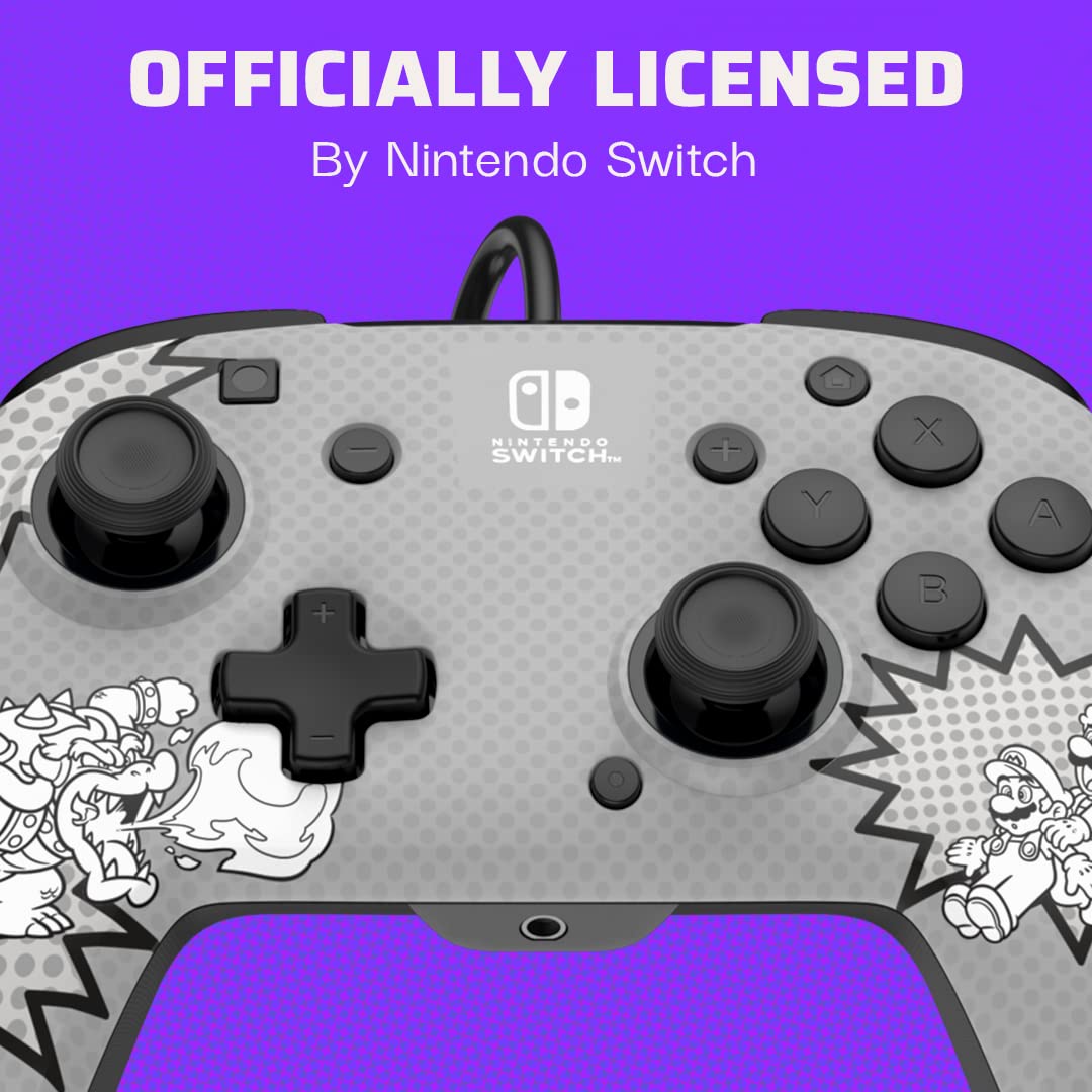 PDP Switch Rematch Manette filaire COMIC STRIP BROS Sous licence officielle Nintendo - Boutons, sticks, déclencheurs et palettes personnalisables - Manettes ergonomiques