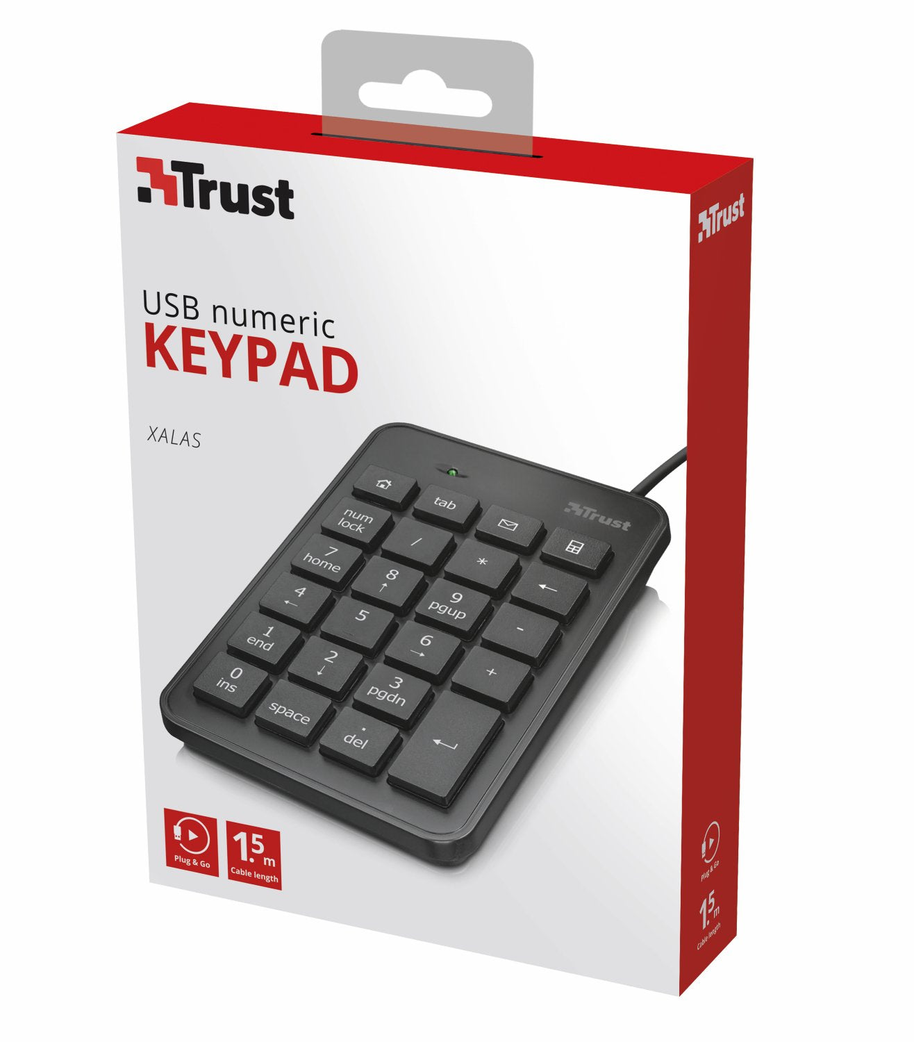 Trust Xalas - Teclado NuméRico Usb, Color Negro