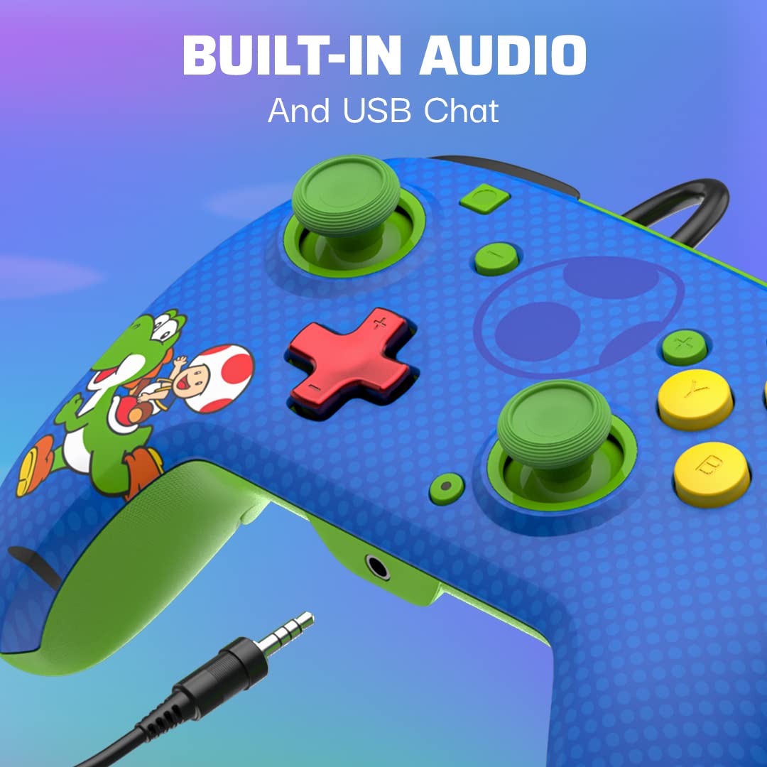 PDP Switch Rematch Manette filaire TOAD & YOSHI Sous licence officielle Nintendo - Boutons, sticks, déclencheurs et palettes personnalisables - Manettes ergonomiques