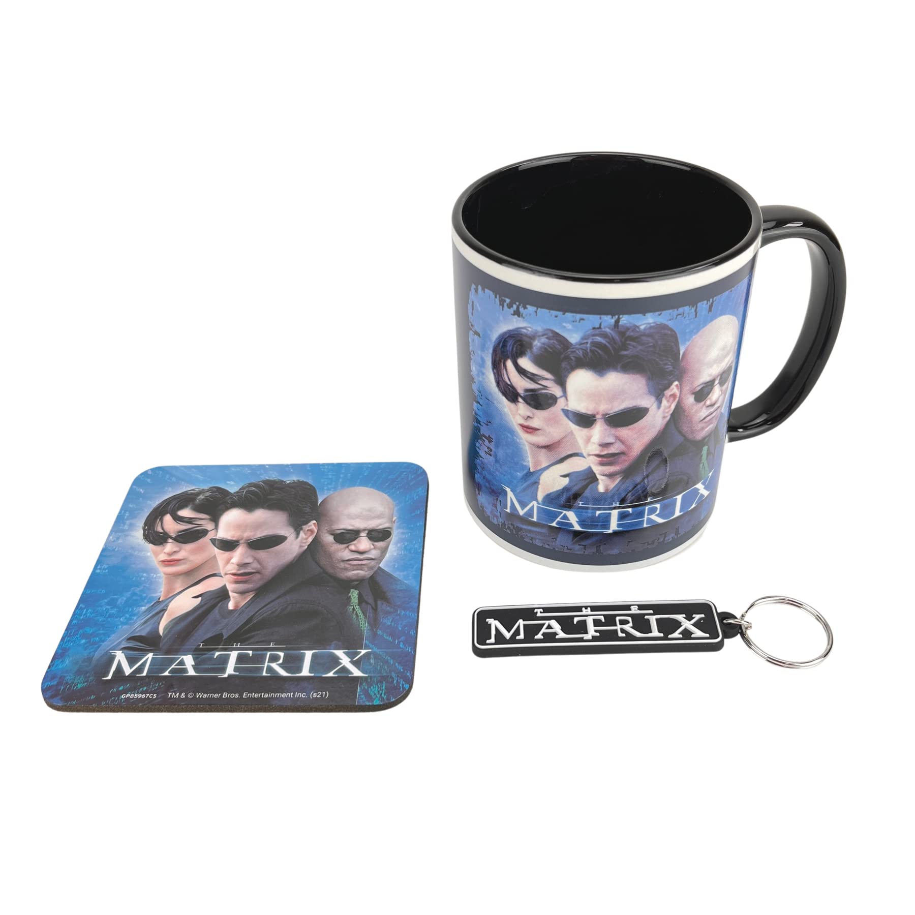 Pyramid International The Matrix - Juego De Taza Oficial De Regalo, Incluye Posavasos, Llavero, Multicolor