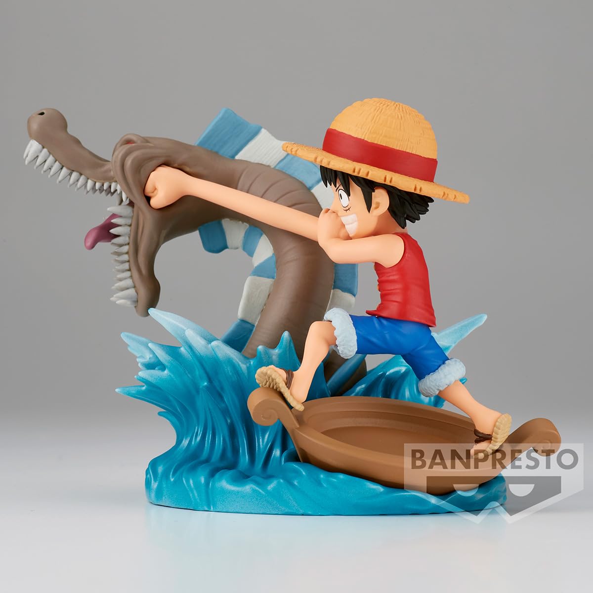 Banpresto Figura De AccióN Monkey D. Luffy Vs Local Sea Monster One Piece World Collectable Log Stories 7cm Multicolor Bp88406