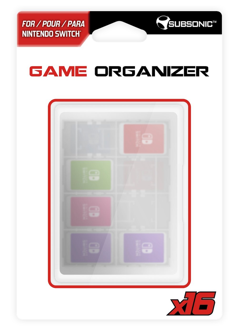 Subsonic - Caja Para Guardar Los Juegos Y Memorias, 16 Plazas ( NINTENDO SWITCH - )